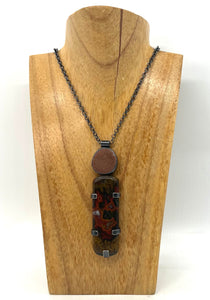Rock and Morrocan Seam Agate necklace