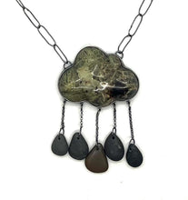 Load image into Gallery viewer, Lichen Resin Cloud and Rock Necklace
