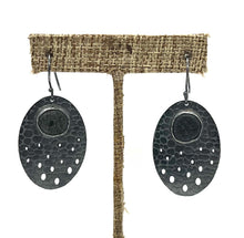Load image into Gallery viewer, Pebble Patterned Oval Rock Earrings
