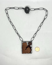 Load image into Gallery viewer, Wood Slice and Rock Pendant

