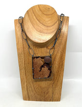 Load image into Gallery viewer, Wood Slice and Rock Pendant

