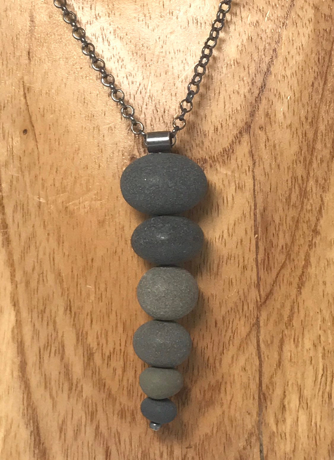 Rock Stack Necklace, Cairn Necklace, Stacked Rock Necklace, Beach