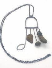 Load image into Gallery viewer, Rock and Driftwood Charm Necklace
