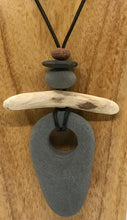 Load image into Gallery viewer, Rock Driftwood Leather Necklace
