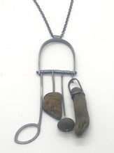 Load image into Gallery viewer, Rock and Driftwood Charm Necklace
