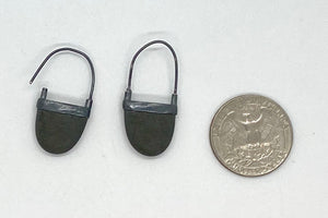 Cut Rock Hook Earrings