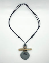 Load image into Gallery viewer, Rock and Driftwood Leather Necklace
