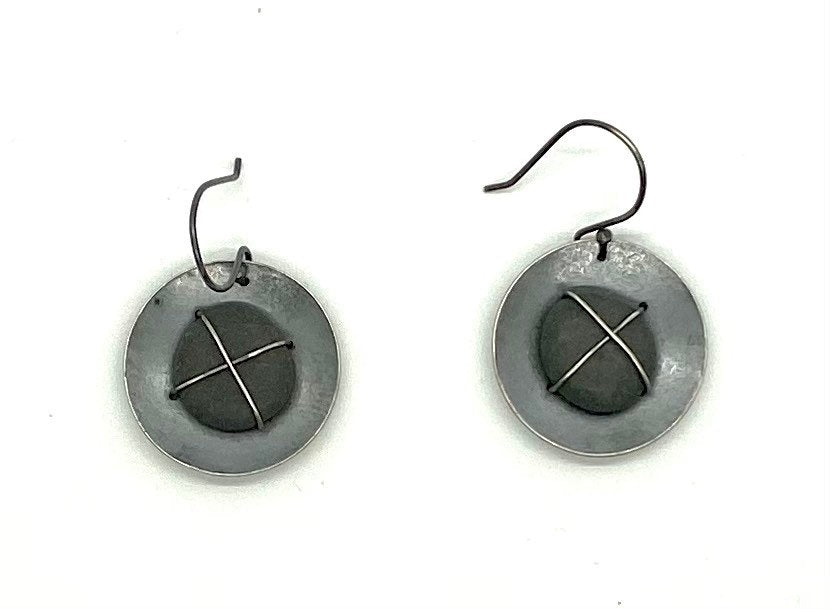 Domed Rock X Earrings