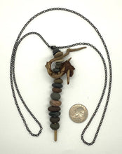 Load image into Gallery viewer, Rock and Driftwood Stack Necklace
