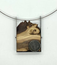 Load image into Gallery viewer, Burl Slice and Rock Pendant
