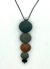 Load image into Gallery viewer, Big inverted Stacked Rock Necklace
