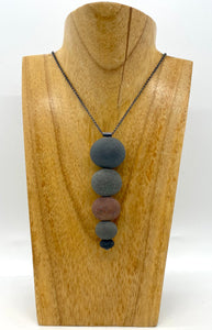 Big inverted Stacked Rock Necklace