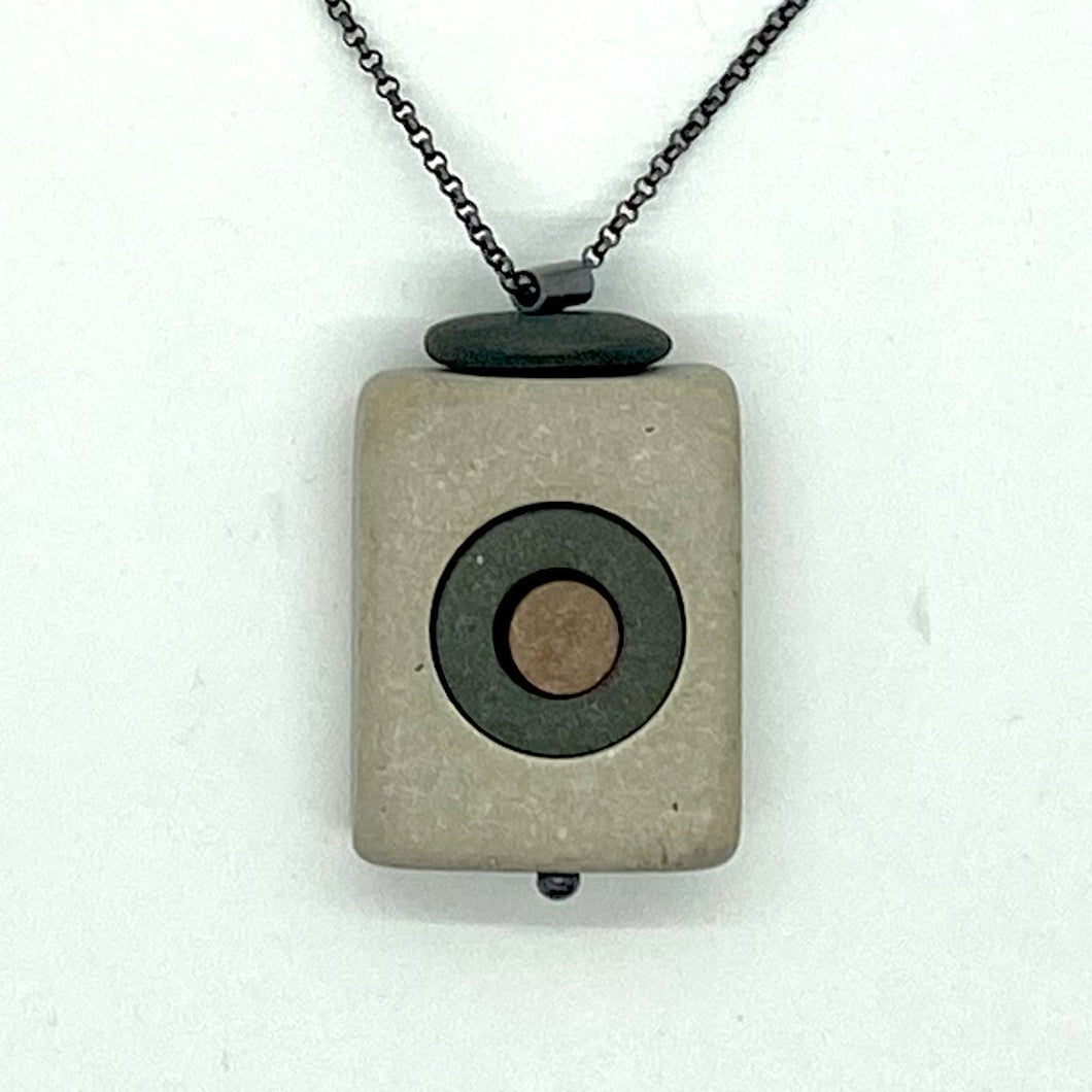 Square Rock in Rock Necklace