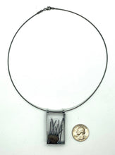 Load image into Gallery viewer, Rectangle grass and rock pendant
