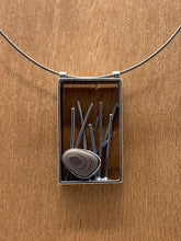 Load image into Gallery viewer, Rectangle grass and rock pendant
