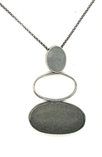 Load image into Gallery viewer, Silver and Rock Stack Necklace
