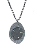 Load image into Gallery viewer, Pebble Patterned Prong Set RockNecklace
