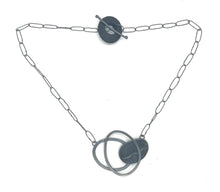 Load image into Gallery viewer, Layered Ovals and Rock Necklace
