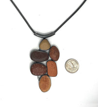 Load image into Gallery viewer, Orange Bezel Set Necklace
