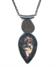 Load image into Gallery viewer, Rock and Copper Ore Bezel Set Necklace
